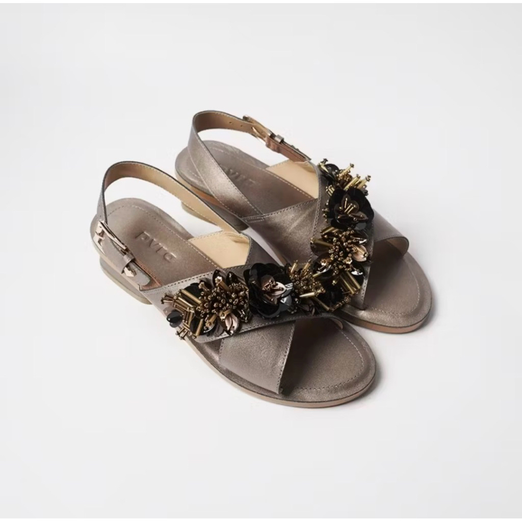 BRAND NEW PRELOVED PVRA CAVVA HEELS BRONZE (Size 40-41)