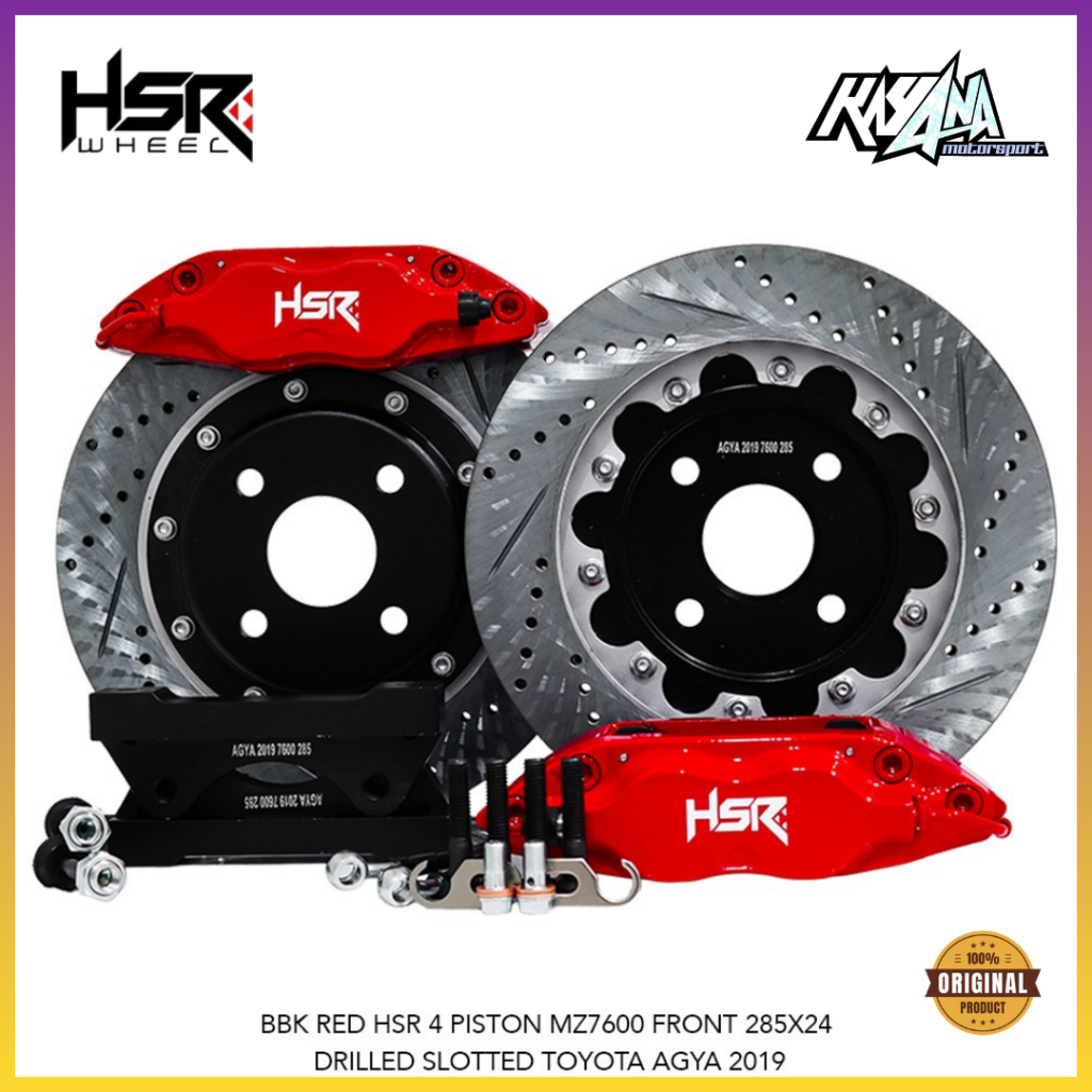 BBK Mobil Agya 2019 Big Brake Kit Kaliper HSR 4 Piston 285X24 Disc Brake