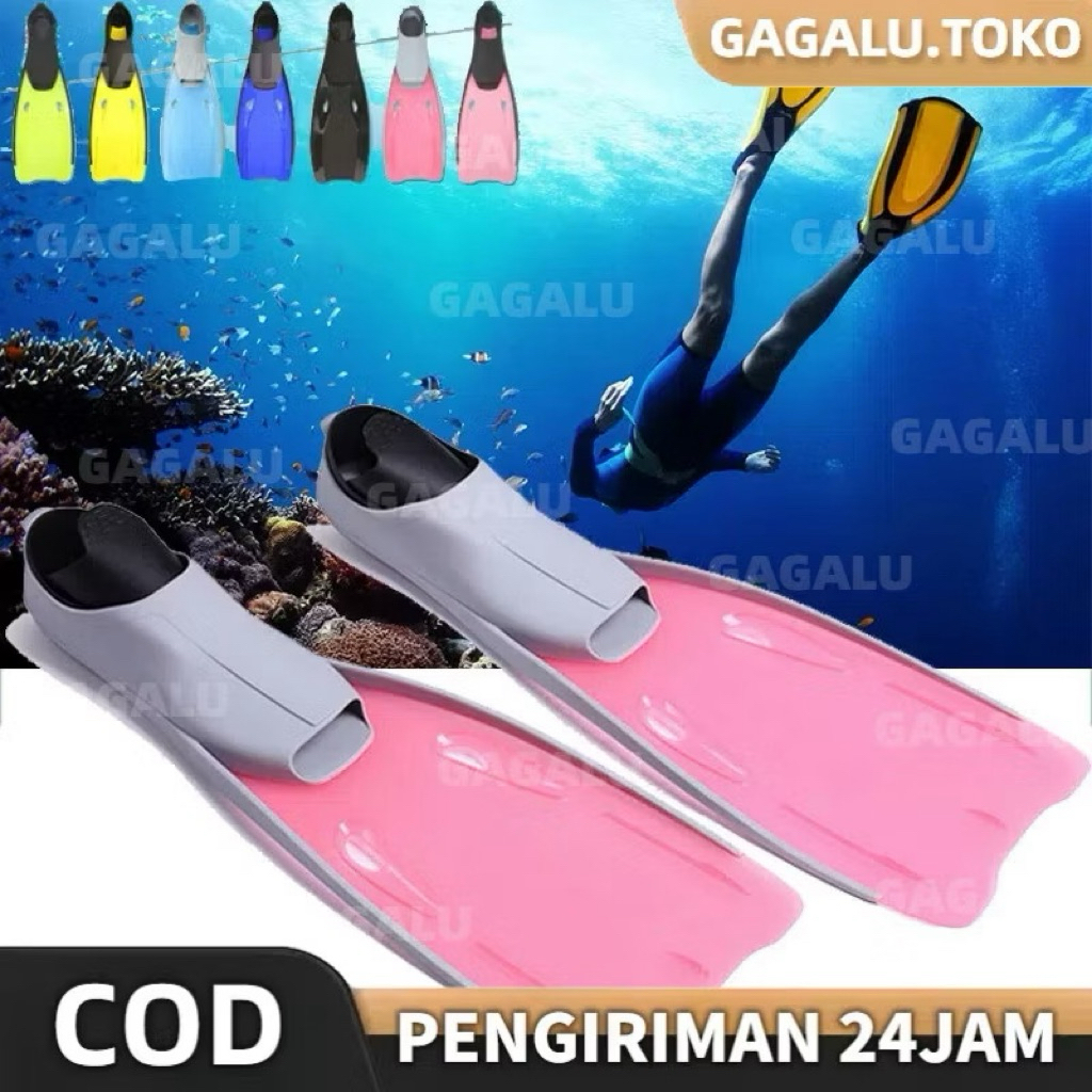 Preloved Sepatu Renang Kaki Katak Baru / Sirip Selam / Sirip Snorkeling Ringan Anak-anak Dewasa Sepa