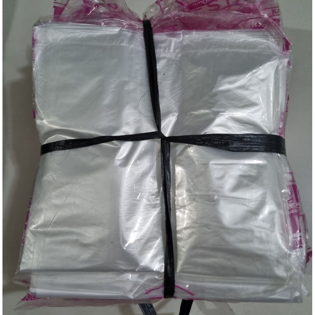 Kantong plastik kresek los bening uk 15 bening, 28 putih doff ( kelebihan stok dari pabrik ) MURAH