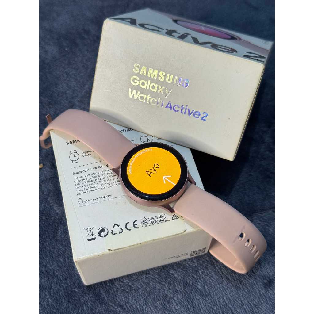 Samsung Galaxy Watch Active 2 Pink fullset second resmi