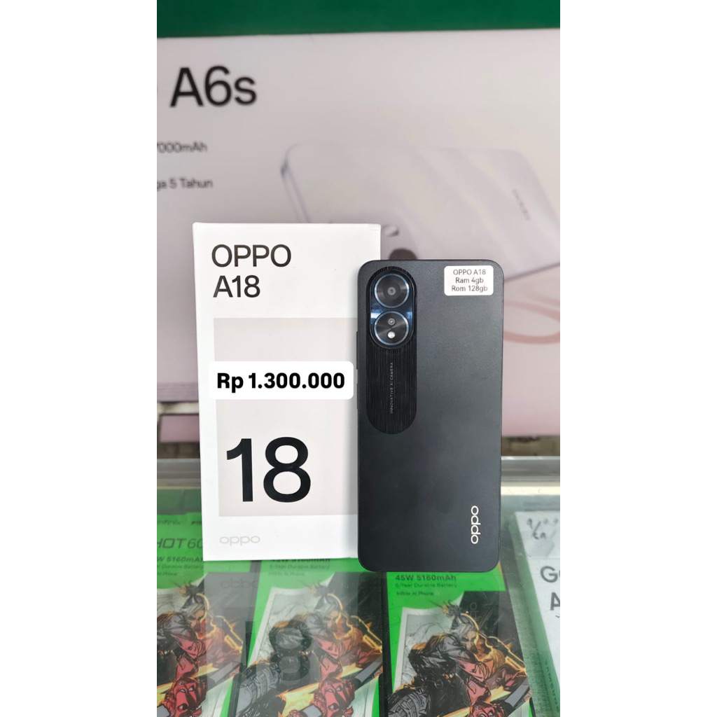 oppo a18 128 GB second bagus