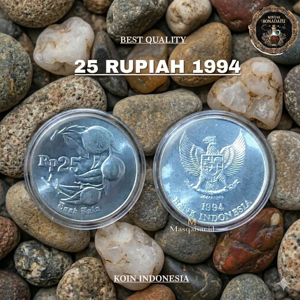 Koin 25 Rupiah Tahun 1994 Original Gress Best Quality Koin 25 Rupiah Buah pala
