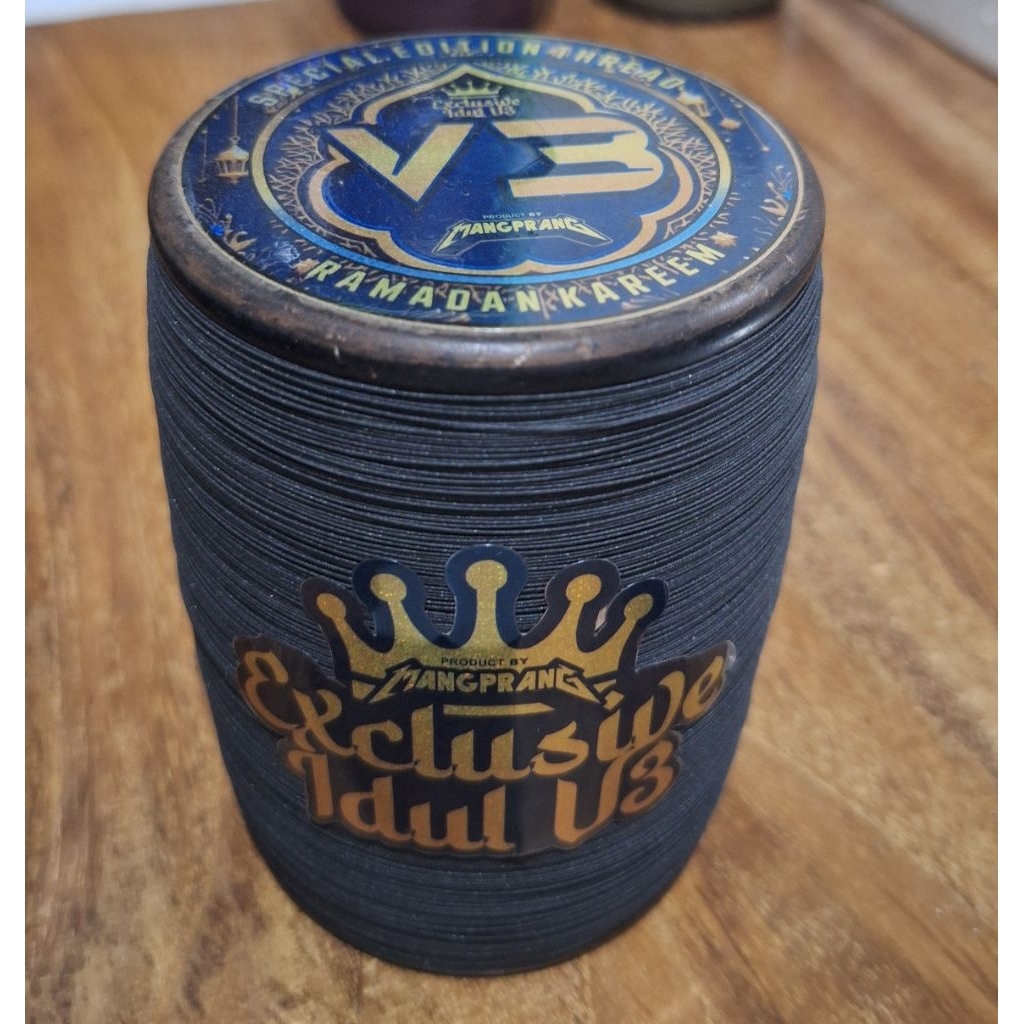 Gelasan V3 Kuning 017 bahan  Abu dan Biru Bahan Black Monster Size 023 Panjang 6000 Yard