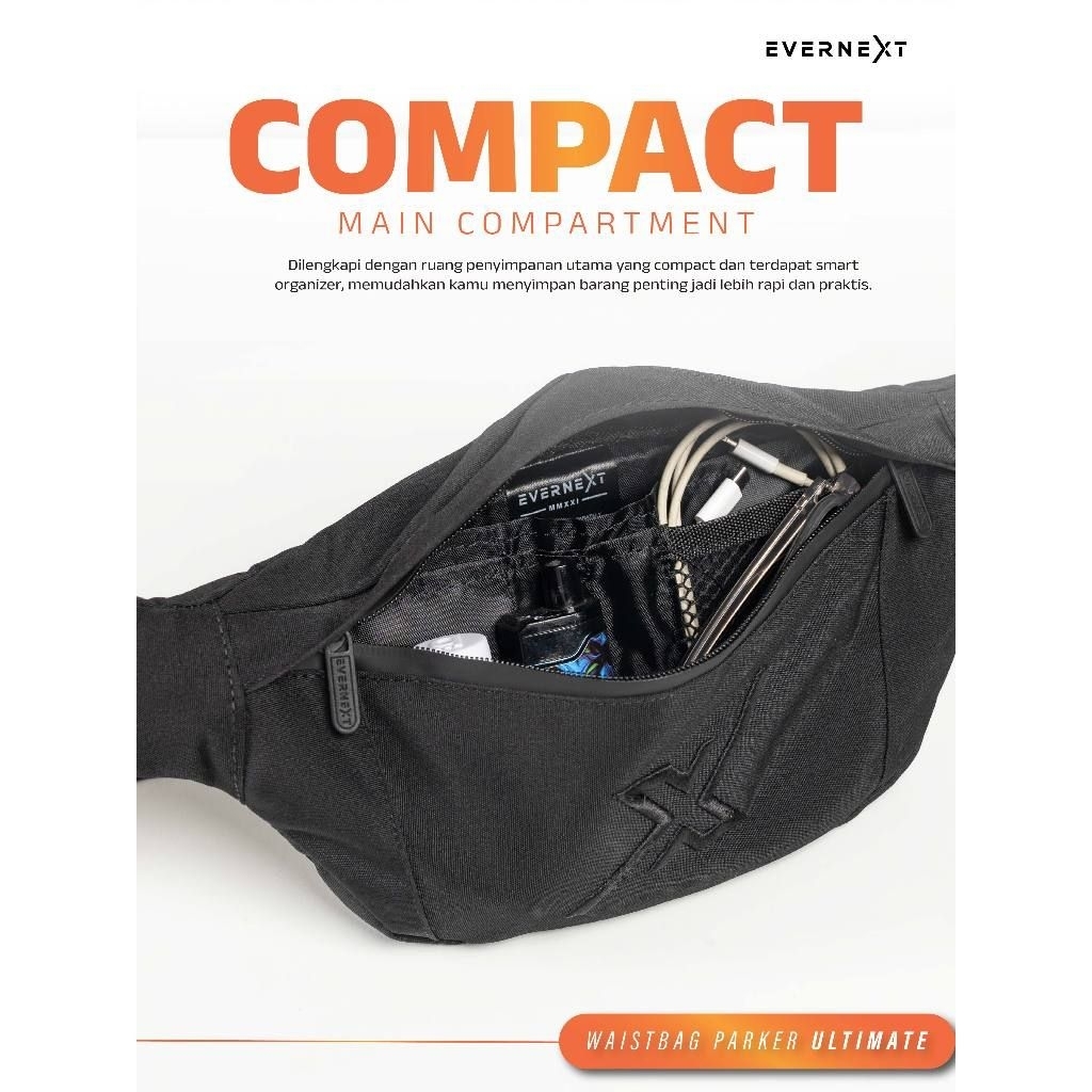 Tas Slempang Dada / Pinggang Pria Evernext Parker