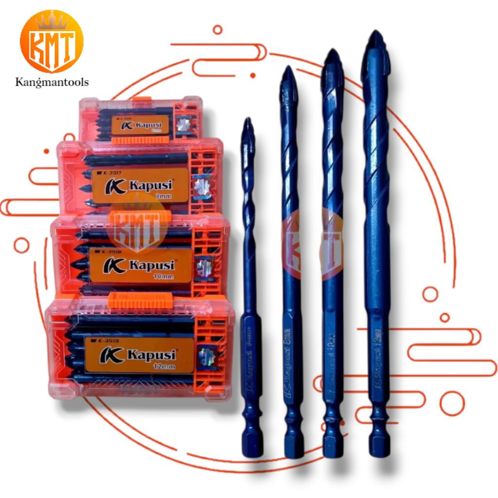 Kapusi Mata Bor Multifungsi Warna Biru Ukuran6mm/8mm/10mm/12mm Per 10 pcs K-3516/K-3517/K-3518/K-351