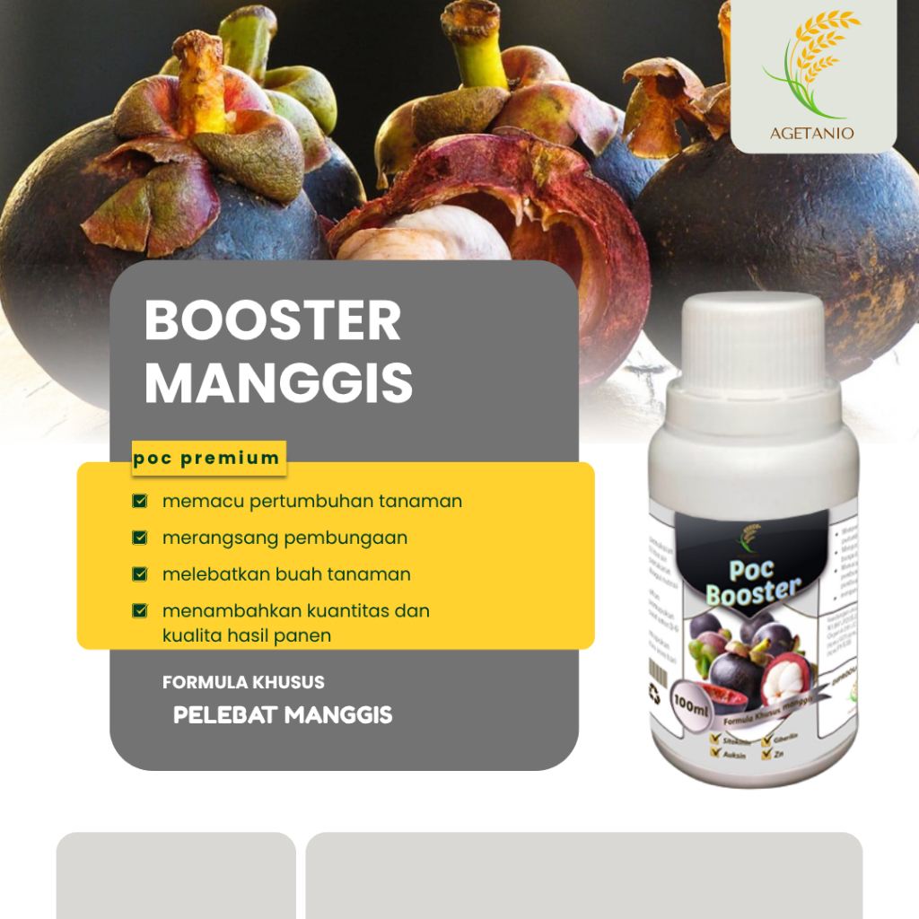 Booster Organik Buah Manggis, POC Pupuk Organik cair Manggis kemasan 100ml