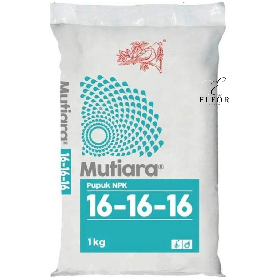 Elfr - Pupuk NPK Mutiara 16 16 16 Kemasan Asli Pabrik 1 Kg - Pupuk NPK Mutiara MEROKE