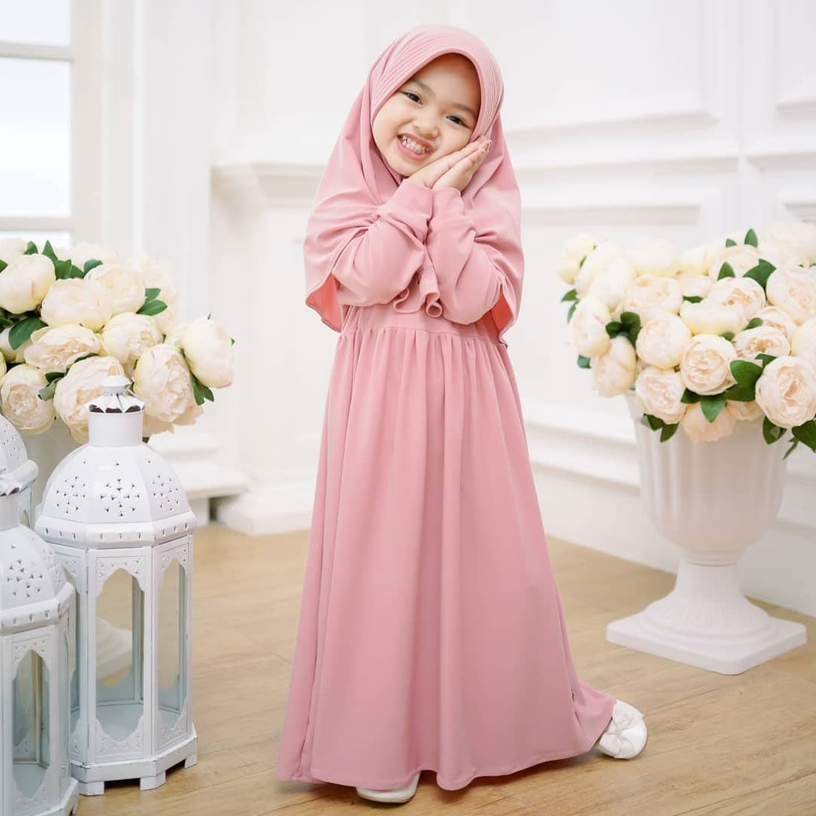 Gamis Anak Usia 4 tahun Azra kids Muslim Model Gamis Anak Terbaru 2021 Kekinian
