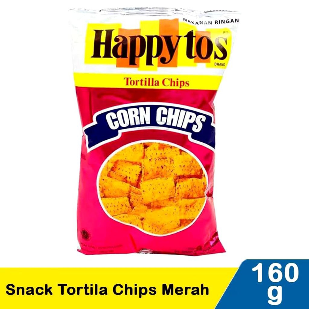 160 Gram Keripik Jagung Happy Tos - Rasa Merah, Gurih & Renyah