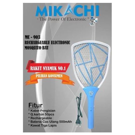 Raket Nyamuk Listrik Mikachi MC-903 Murah WARNA DIKIRIM RANDOM
