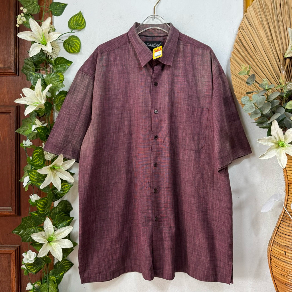 Kemeja Pria Maroon Andre Michel