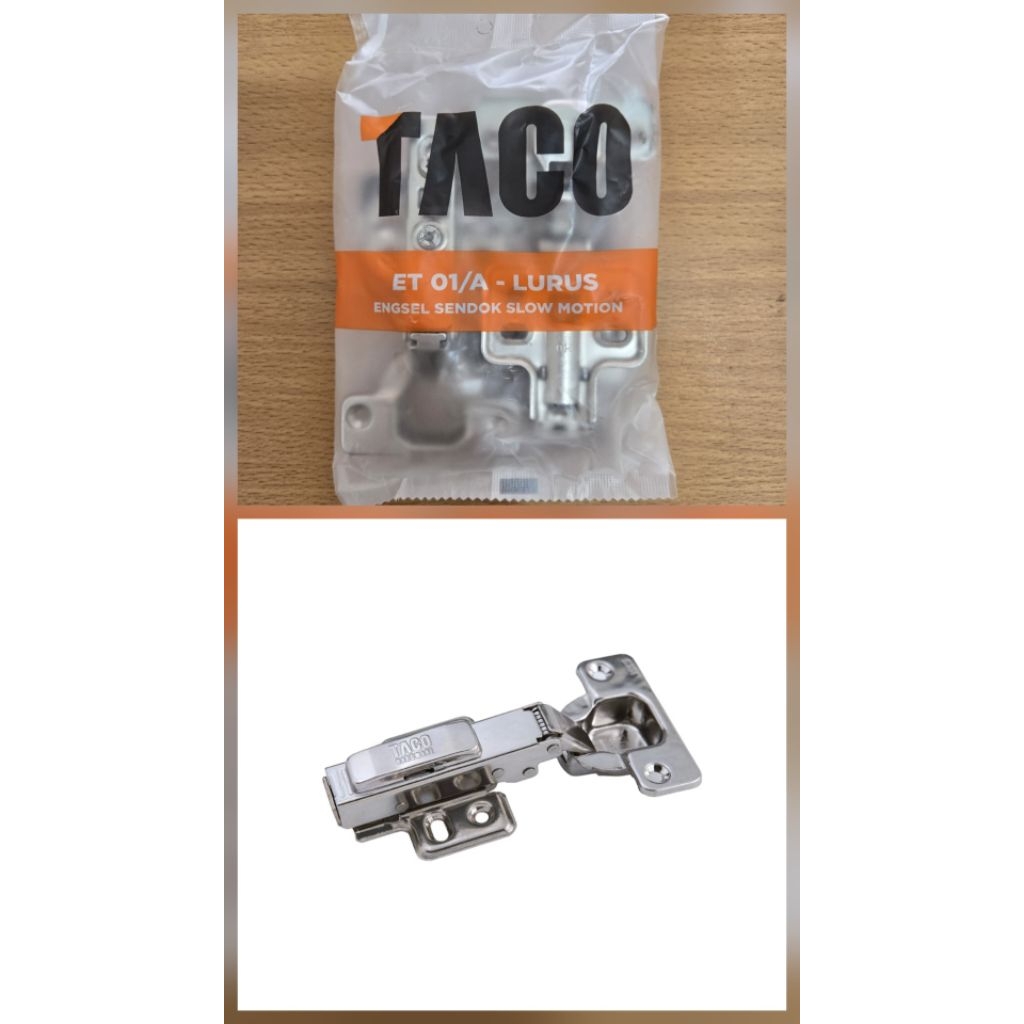 Engsel Sendok Taco Slow Motion Lurus ( Lurus)