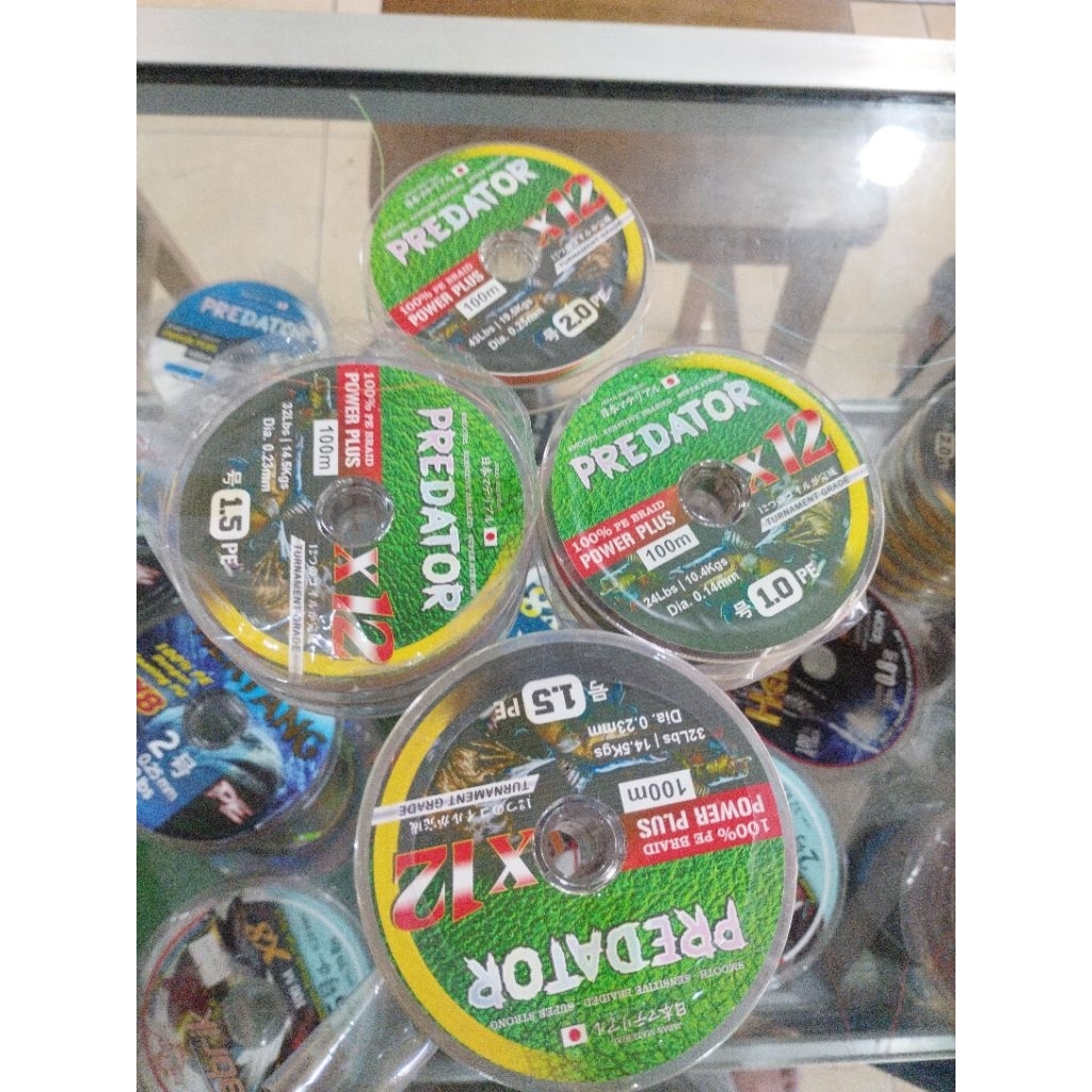 SENAR PE PREDATOR X12 100% PE ASLI