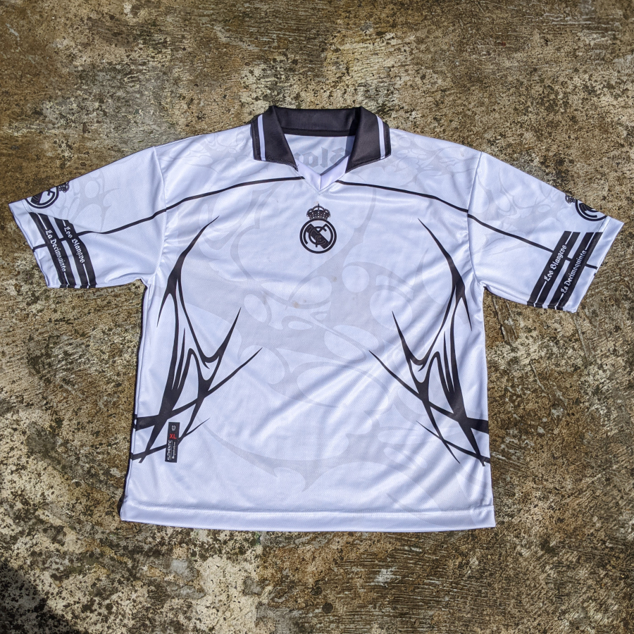 Jersey Retro Madrid Fantasy Drifit Milano Boxy Cut Putih Bahan Drifit Milano Desain Retro Dan Boxy C