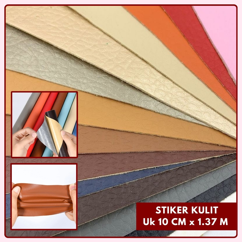 Wallpaper Sticker Kulit Sofa Pengganti Kulit Sobek Stiker Kulit Sintetis Meteran Tebal Anti Air