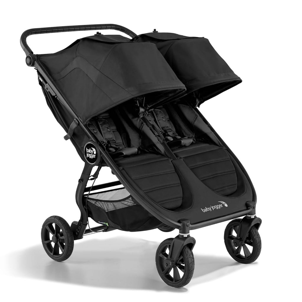 Baby Jogger City Mini GT2 All-Terrain Double Stroller Jet Black Perfect for Newborn and Toddler