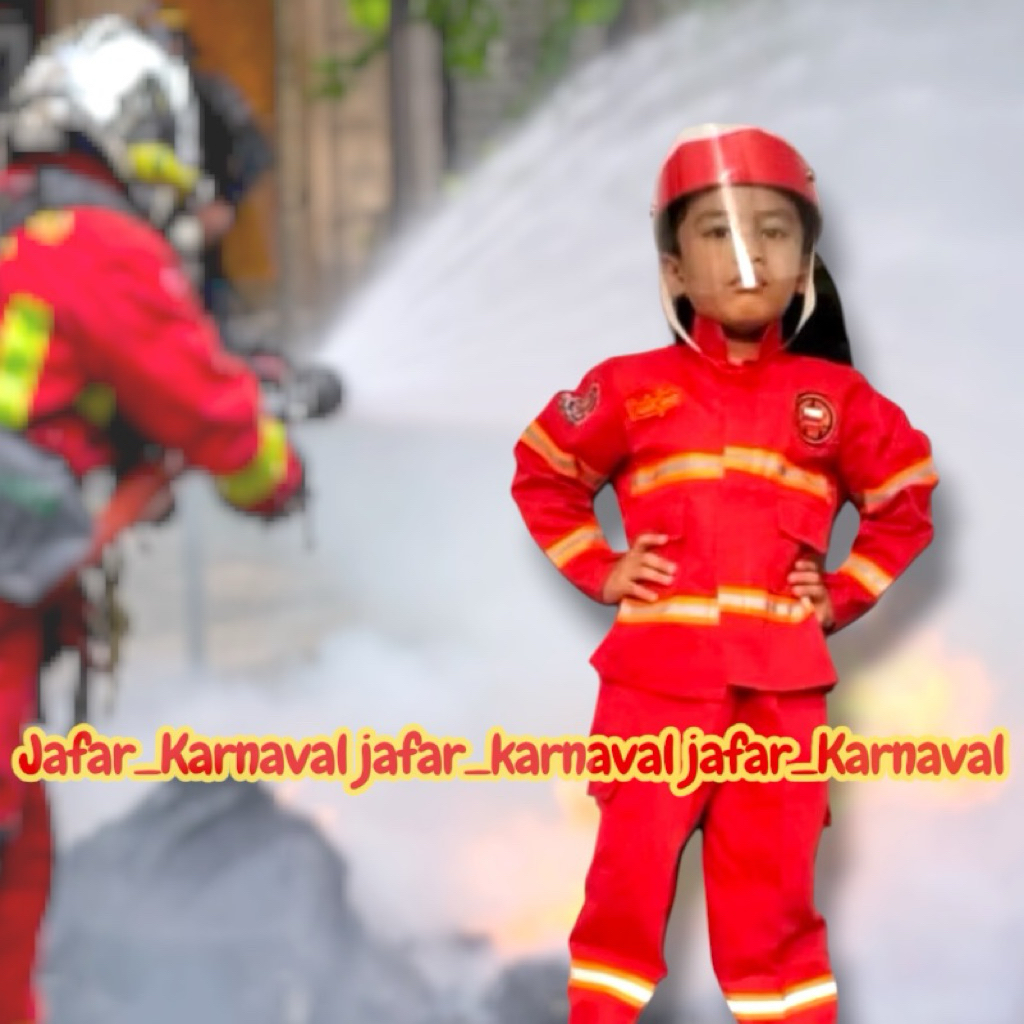 BAJU PEMADAM KEBAKARAN ANAK PAUD,TK,SD /KOSTUM DAMKAR ANAK PAUD ,TK,SD/ BAJU PMK ANAK PAUD,TK,SD