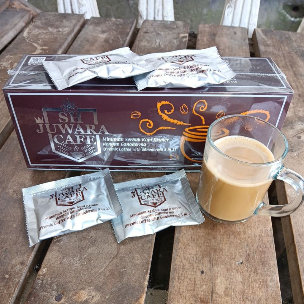 Kopi Serbuk SH Juwara Cafe 3in1 Tanpa Gula (persachet)