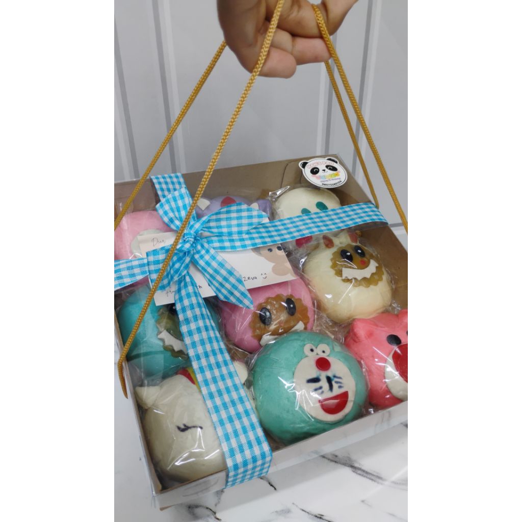 Bakpao Karakter isi 9 untuk Kado Ulang Tahun/Gift/Hampers