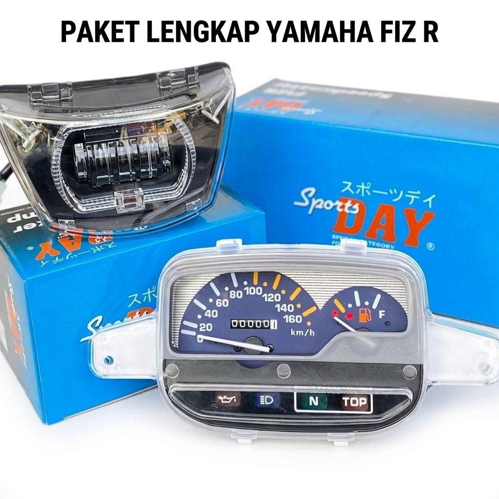 Speedometer Set Lampu Depan Led RGB Yamaha FIZR Sports Day Spido Plus Lampu Depan Biled F1ZR RGB Imp