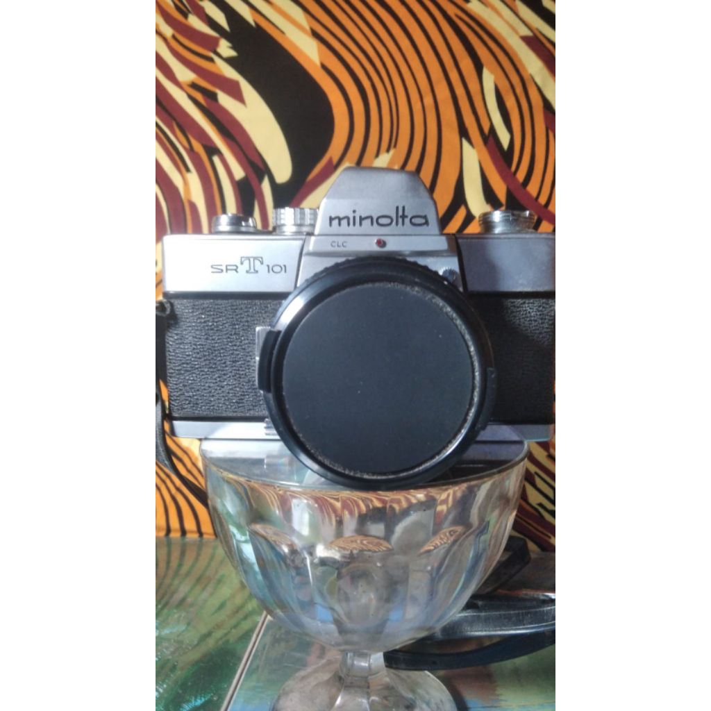 kamera analog minolta SRT 101 + lensa minolta MC rokkor 50mm 1.7