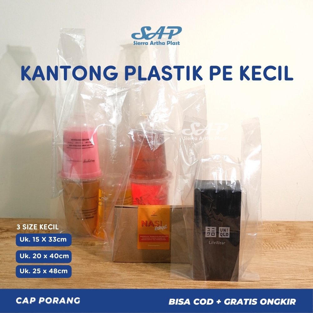 Kantong Kresek PE | Kresek Bening | Kantong Kresek Bening |  Kresek PE 15 x 33 | Kresek PE 20 x 40 |