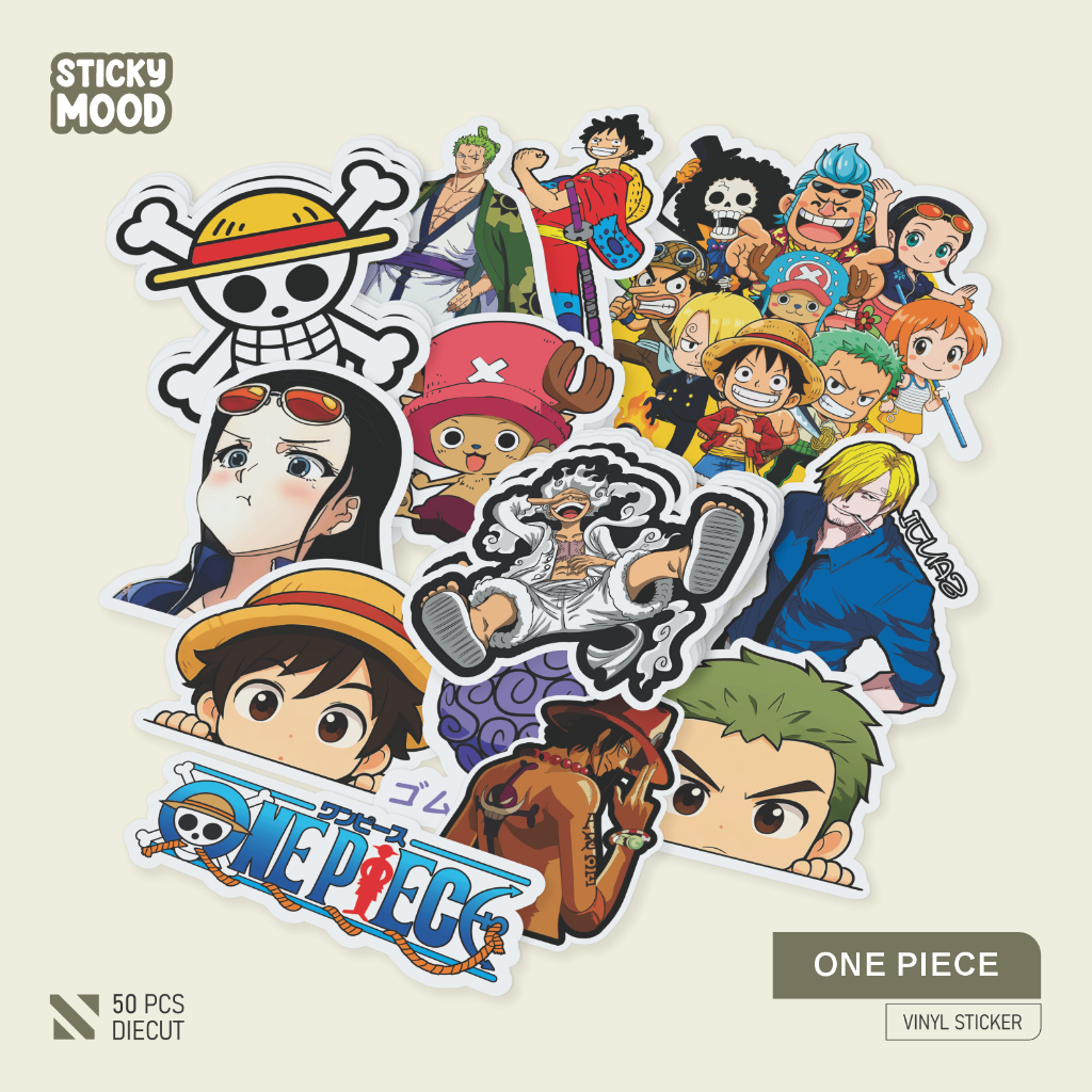 50pcs sticker one piece waterproof