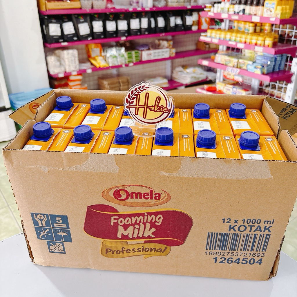 Dus Karton Frisian Flag Omela Foaming Susu UHT 1 Liter