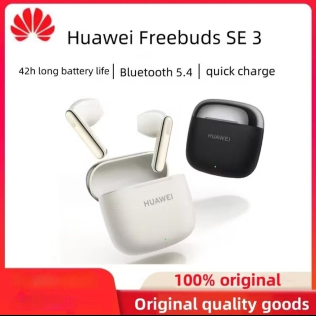 HUAWEI FreeBuds SE 3 Tahan Baterai 42 Jam Pengisian Baterai Cepat lokasi makassar