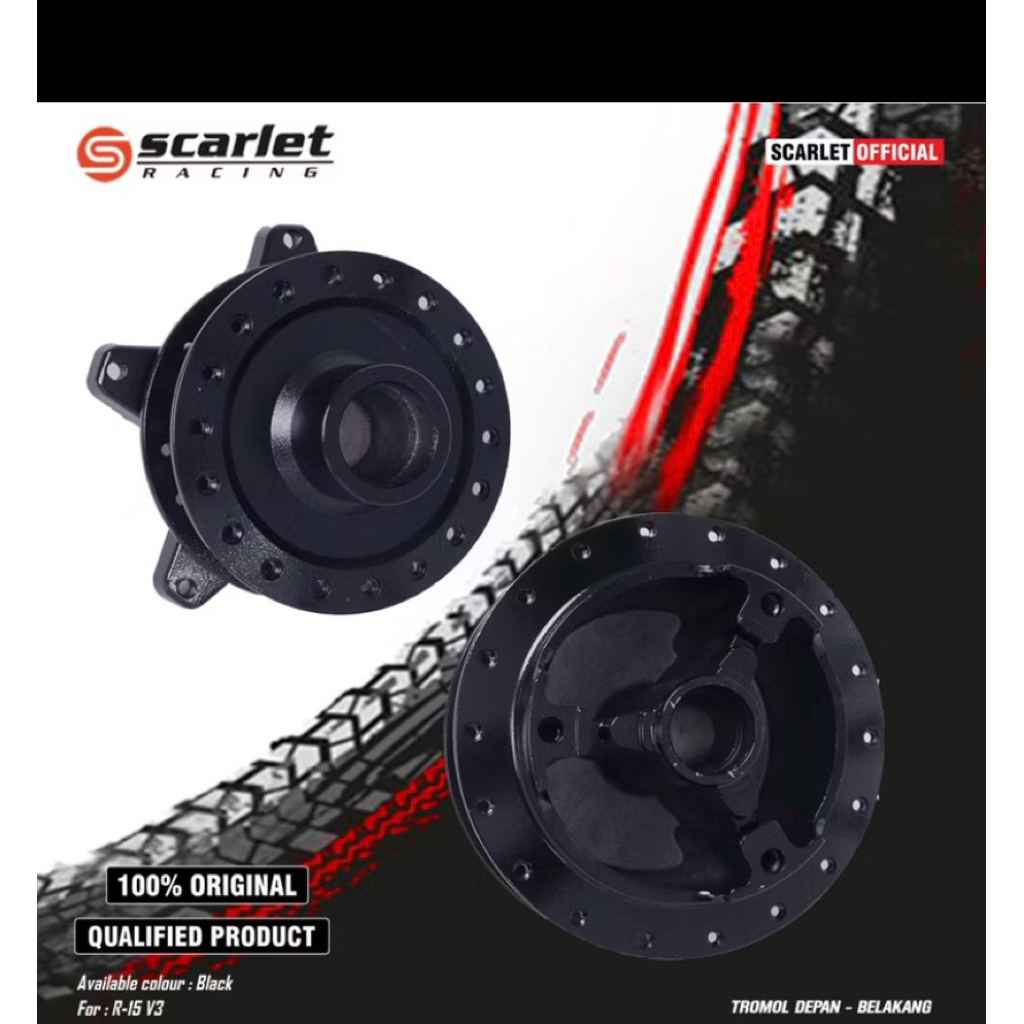 TROMOL DEPAN BELAKANG SCARLET HITAM XSR 155