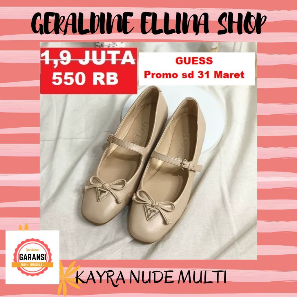 Sepatu flat shoes Guess wanita 100% original SALE KAYRA