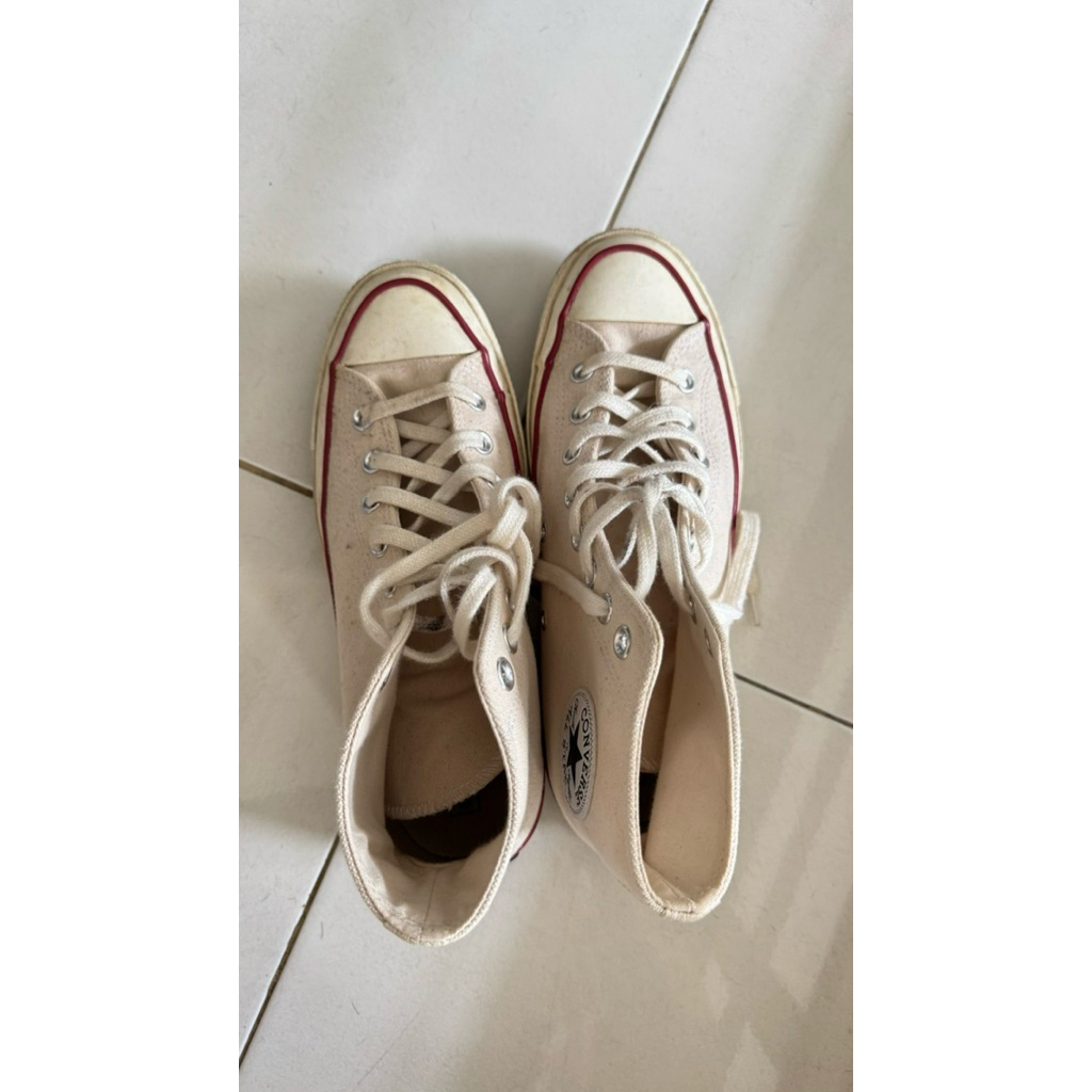 CONVERSE CHUCK TAYLOR 70s HIGH RED MAROON & BROKEN WHITE SIZE 41