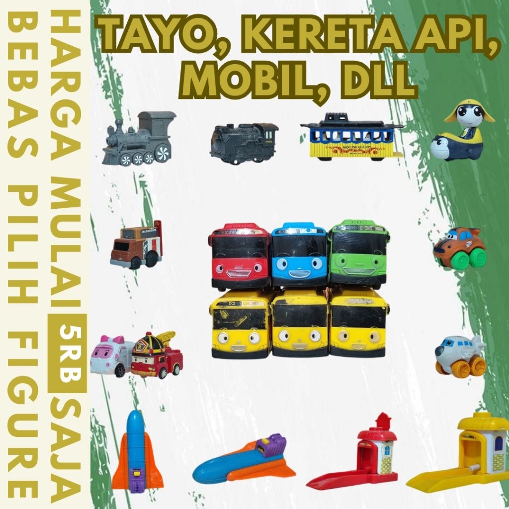 Mainan Figure Mobilan Anak Cowok Cewek Murah Second Pajangan Display MCD Brand Disney Pixar Mattel T