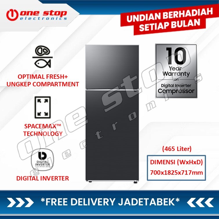 SAMSUNG RT47CG6422B1SE / RT47 Kulkas 2 Pintu w/Ungkep Compartment 465L