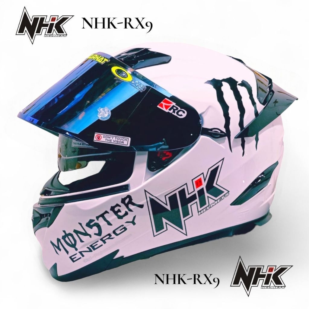 Helm NHK rx9 white paket ganteng original NHK