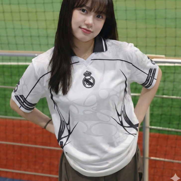 Jersey Retro Madrid Fantasy Drifit Milano Boxy Cut Putih Bahan Drifit Milano Desain Retro Dan Boxy C