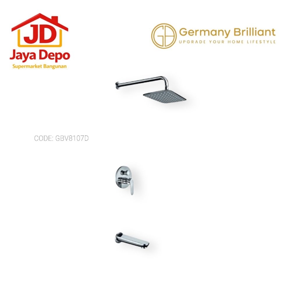 Germany Brilliant Shower Set Tanam shower kamar mandi GBV8107D