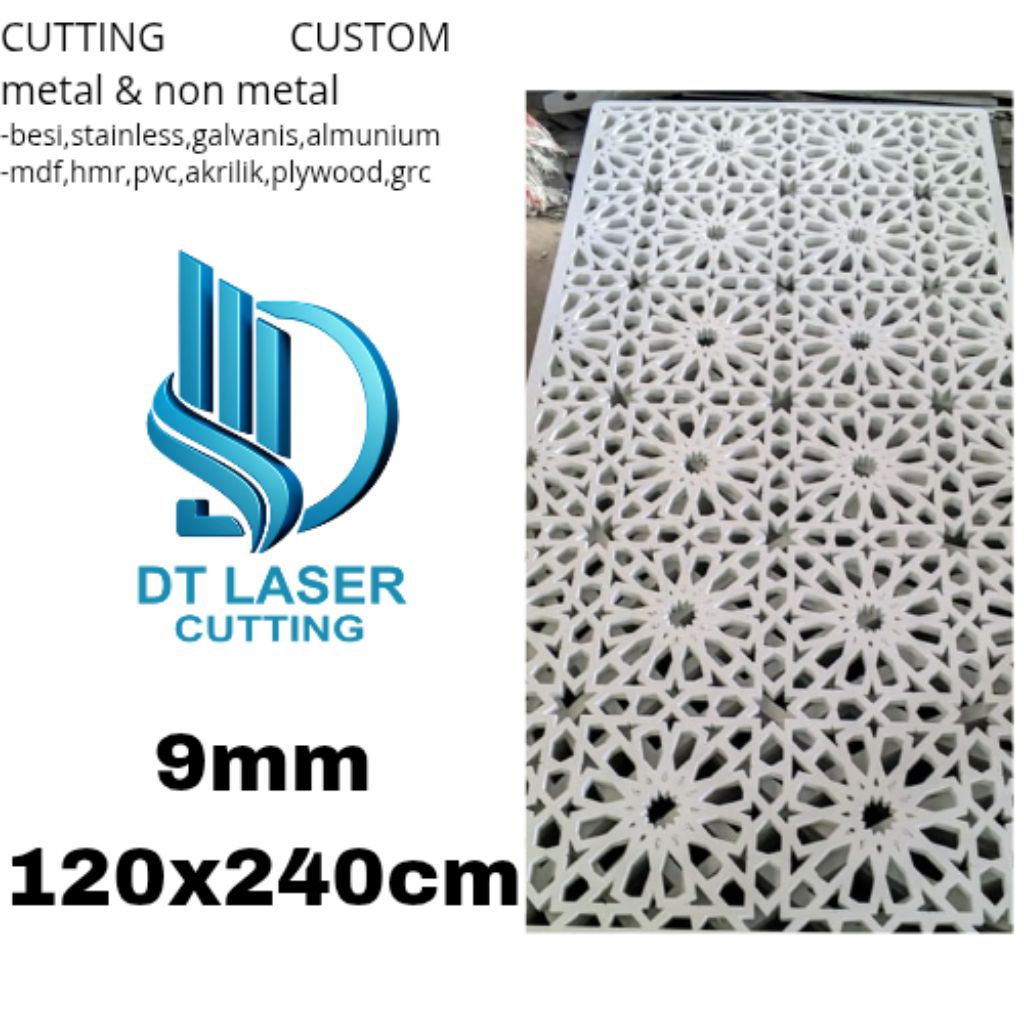 PVC Board Ornament 9mm 120x240cm Laser Cutting PVC Board