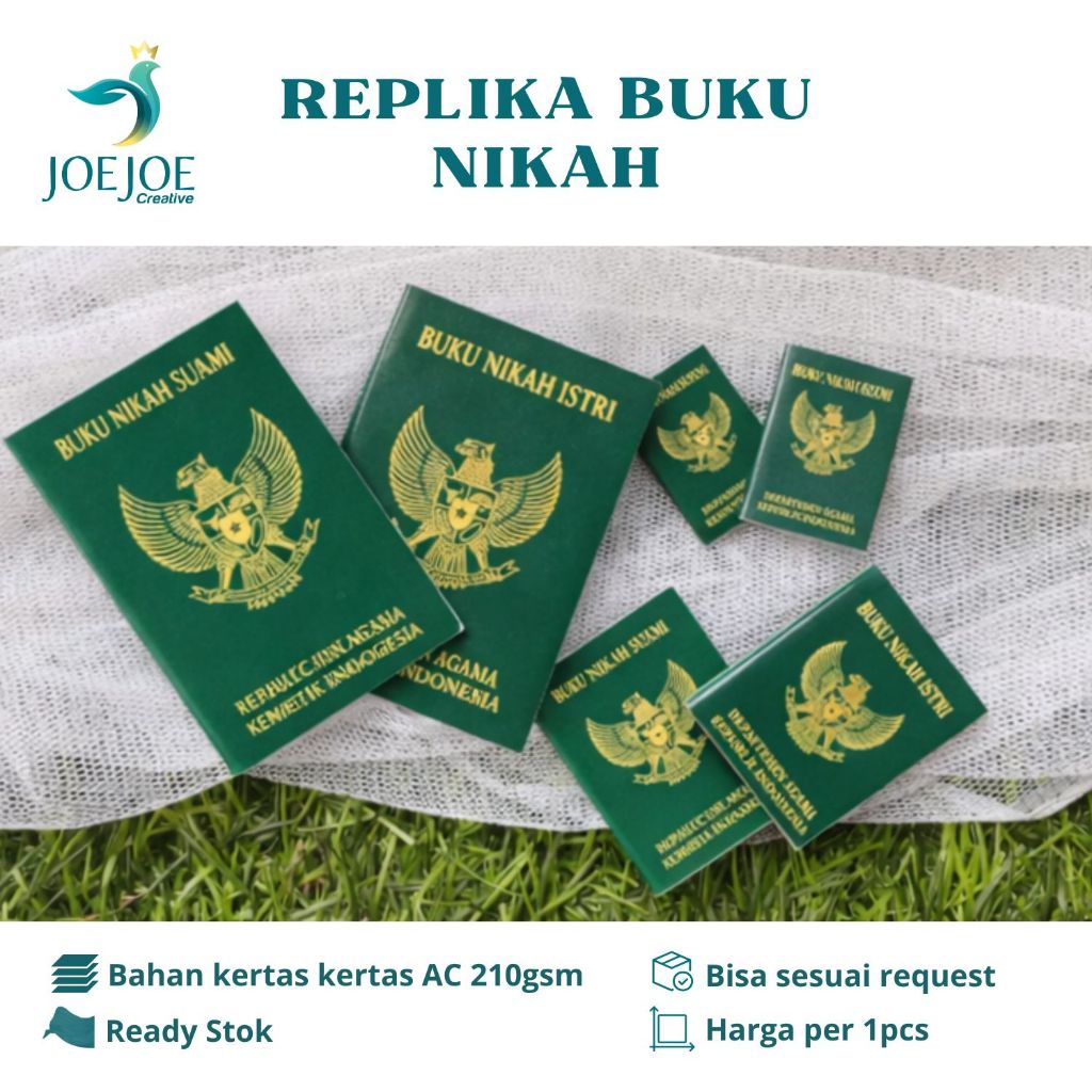 Replika buku nikah | sampul buku nikah | miniatur replika buku nikah