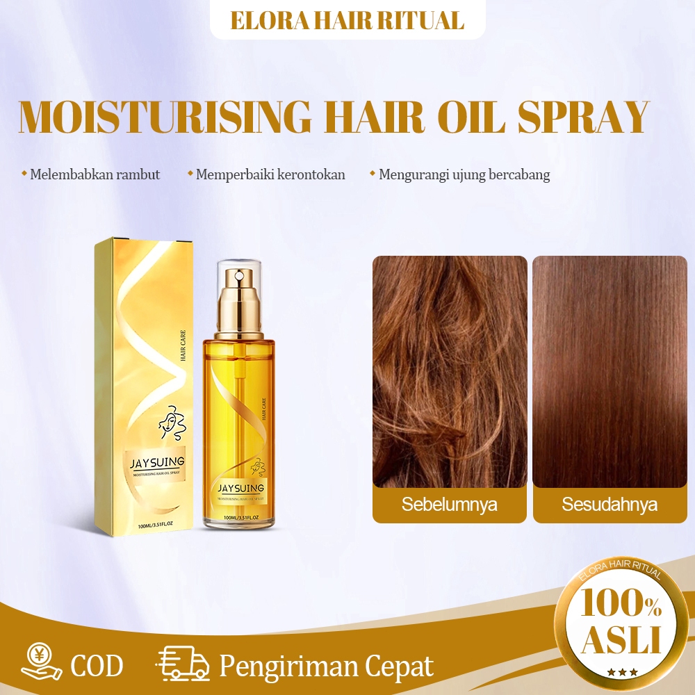 Jaysuing Hair Care Essential Oil Spray 100ml Hair Treatment Anti-Frizz Anti Kusut Anti Rambut Rontok