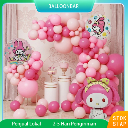 Set Paket Dekorasi Pesta Ulang Tahun Tema Melody Perlengakapan Ulang Tahun Anak Perempuan