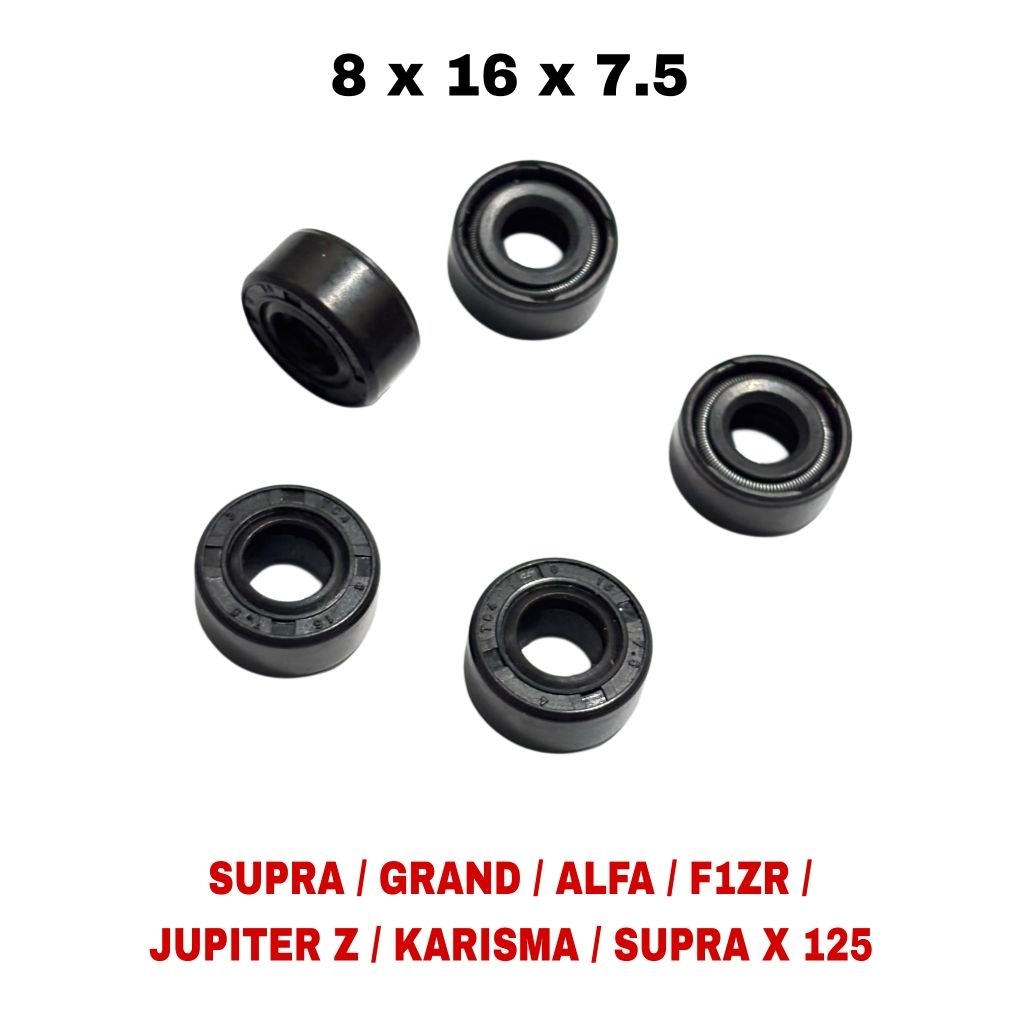 Seal Shock Belakang Supra Grand Jupiter Vega Alfa F1ZR Supra X 125 Karisma 8 x 16 x 7.5