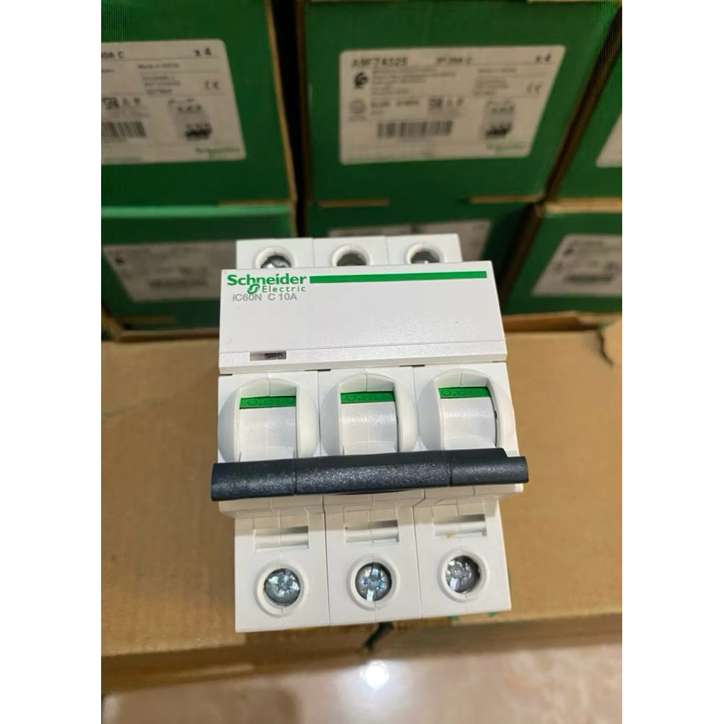 MCB IC60N 10A 3phas ORIGINAL SCHNEIDER BARU GRESS 1000%