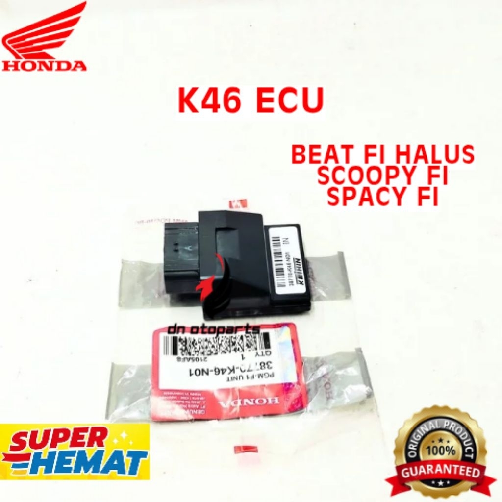 ECU ORIGINAL HONDA KODE K46, ECU BEAT FI HALUS, ECU SCOOPY FI, ECU SPACY FI
