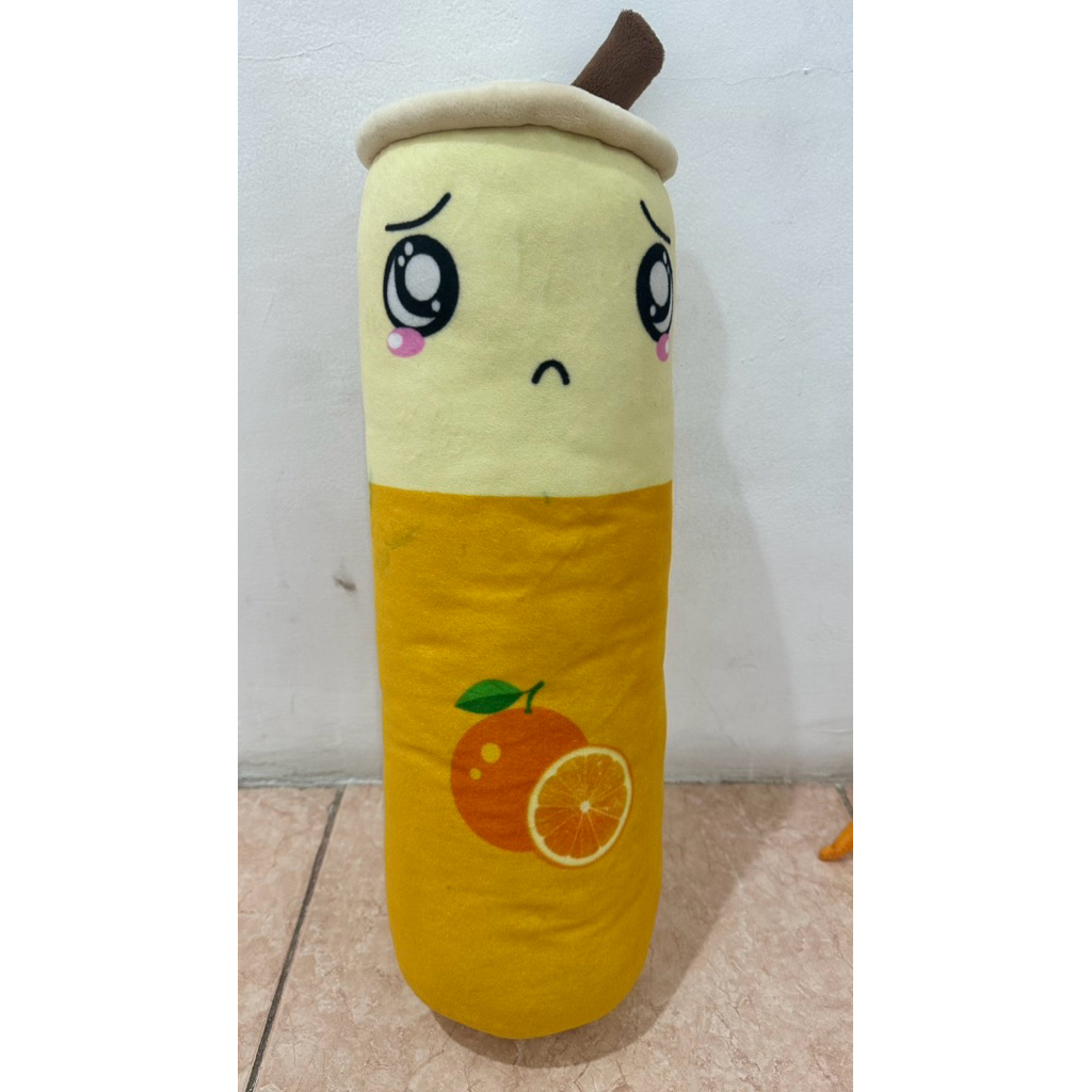 PRELOVED !! Boneka Guling Orange Juice