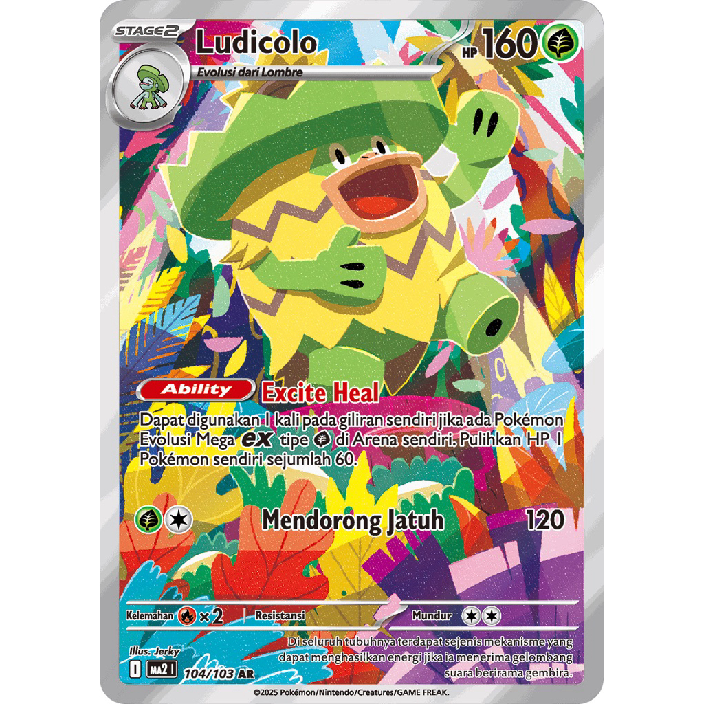 Ludicolo 104/103 AR - Kartu Pokemon TCG Original Indonesia