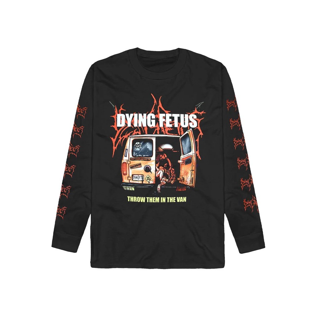 Kaos DYING FETUS You'll Never See Lengan Panjang Rib Longsleeve Band Metal High-Definition Raster Co