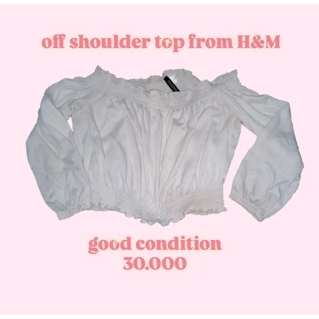 preloved hnm blouse off shoulder top sabrina