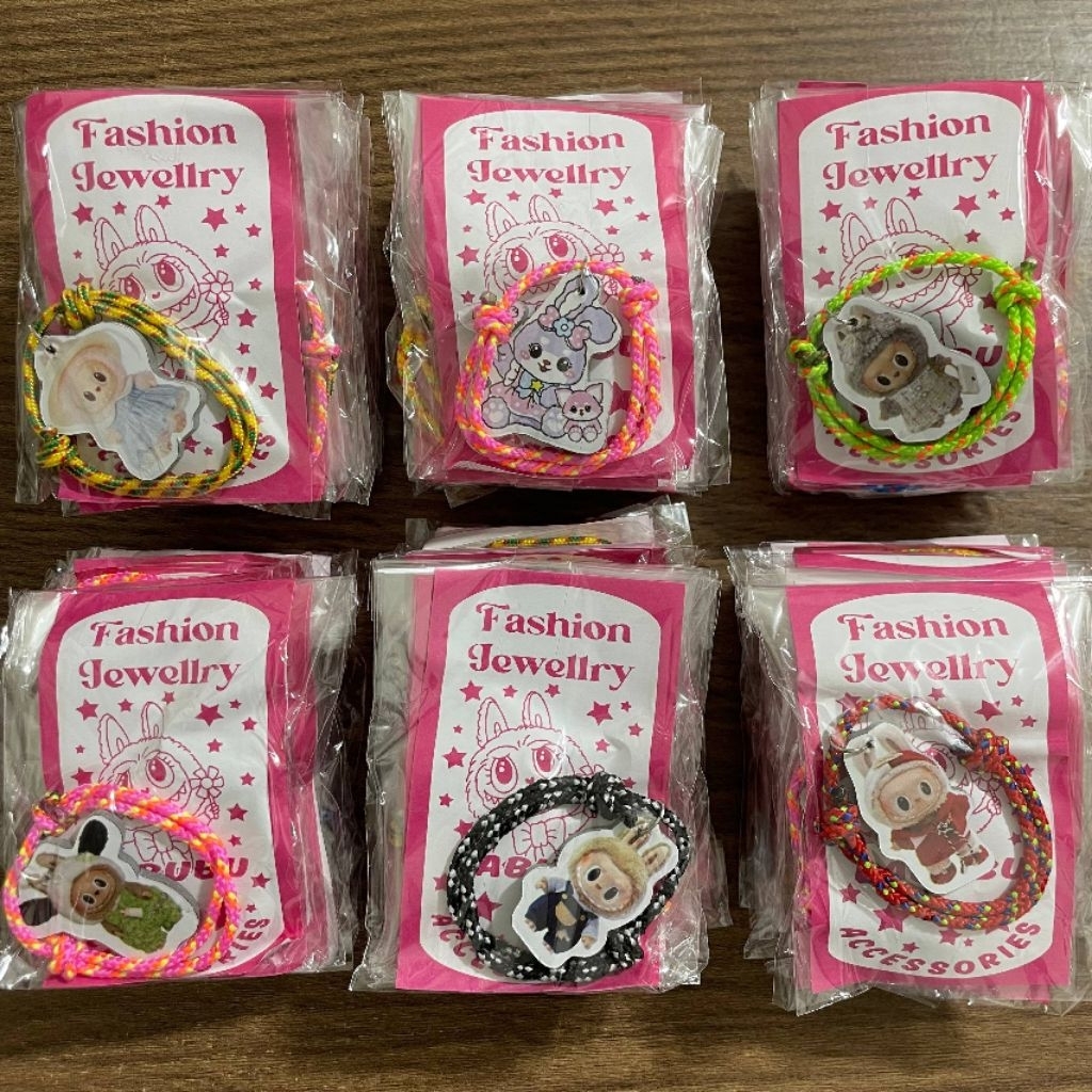 12 Pcs Gelang Gunung Lbb Gelang Anak Tali Motif Karakter Lucu Gelang Tali Kepang Warna Warni Aksesor